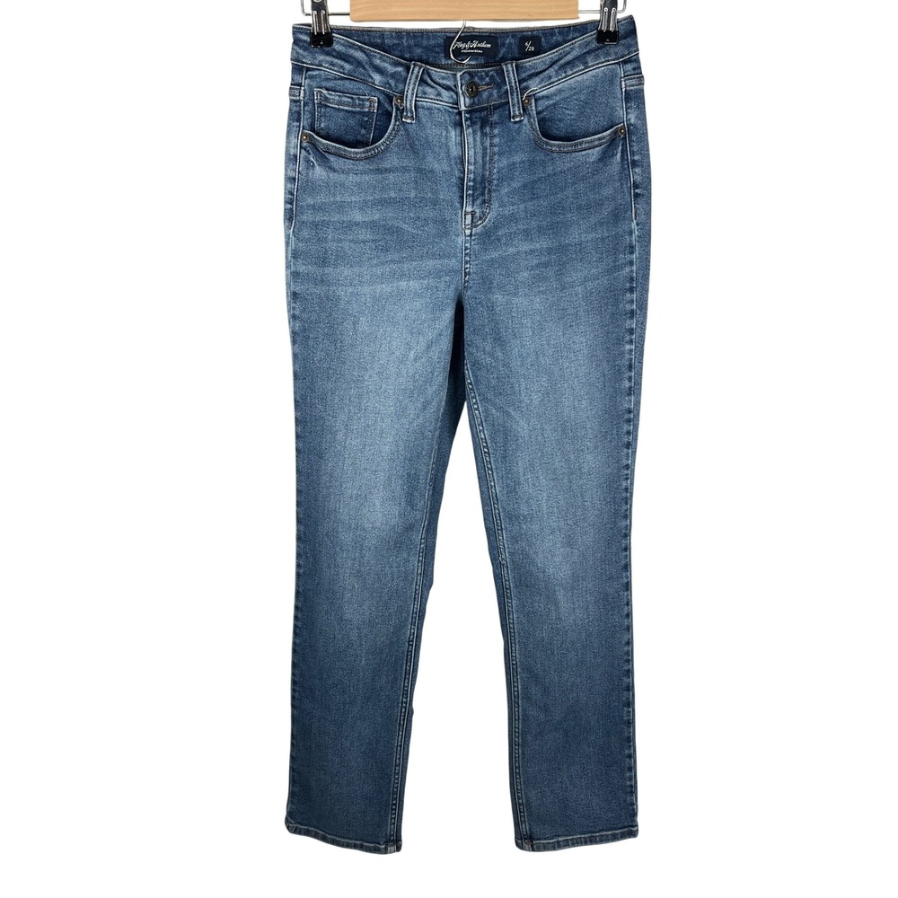 Flag & Anthem High Rise‎ Straight Leg Jeans Medium Wash Blue Size 6/28